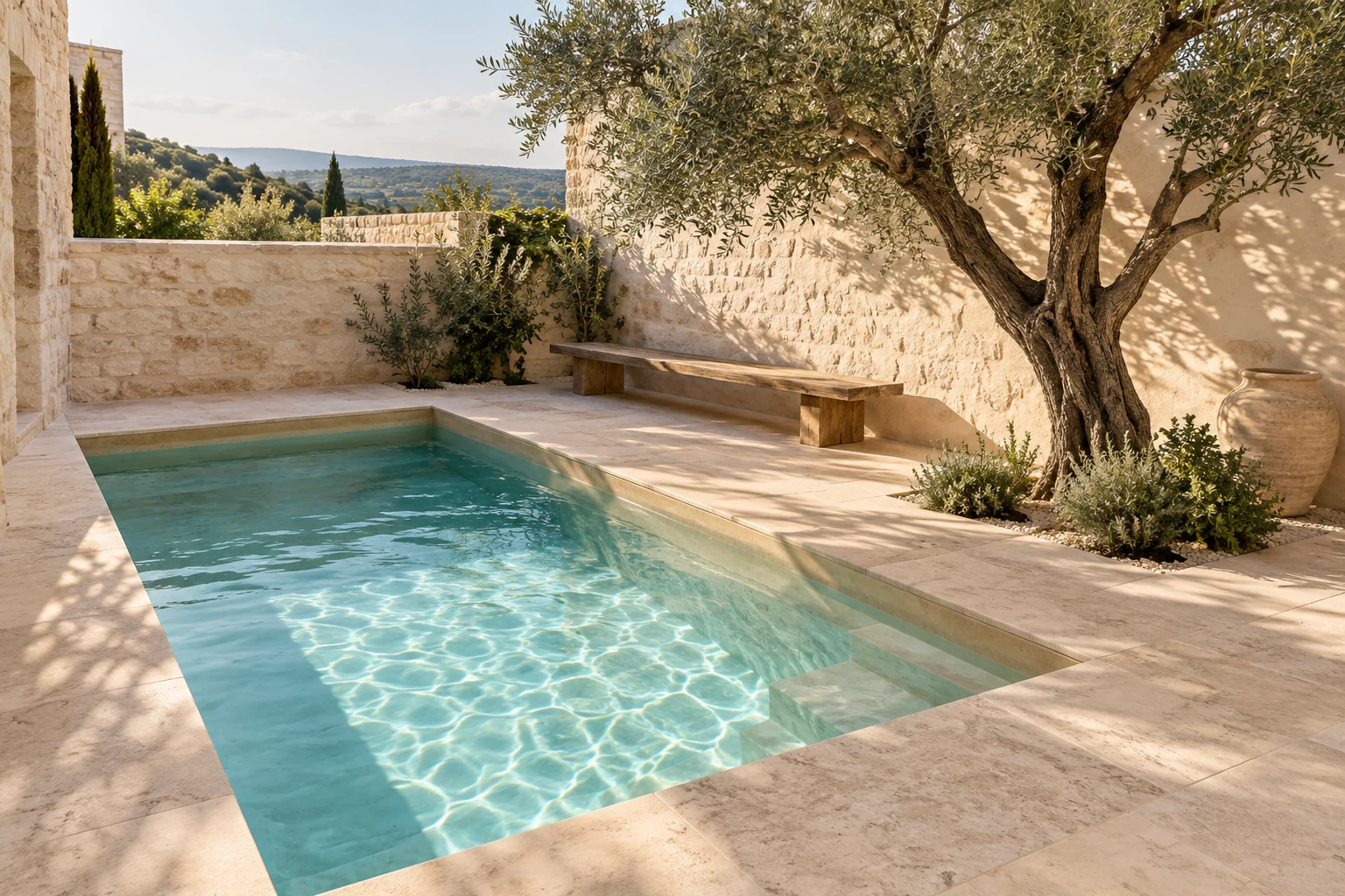 Illustrative residential pool architecture